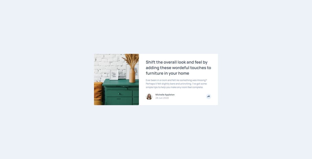 Frontend Mentor - Article preview component