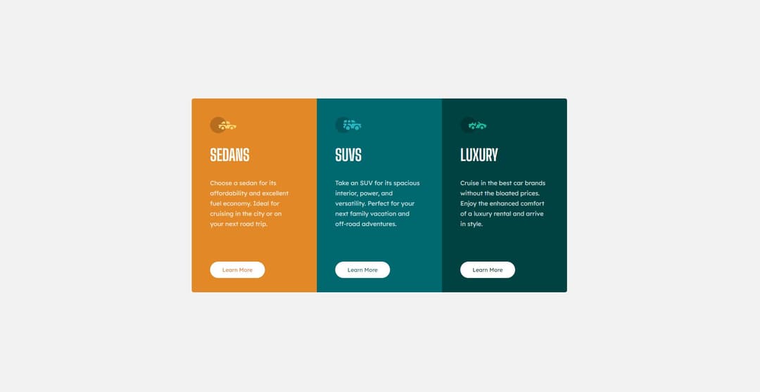 Frontend Mentor - 3-column preview card component