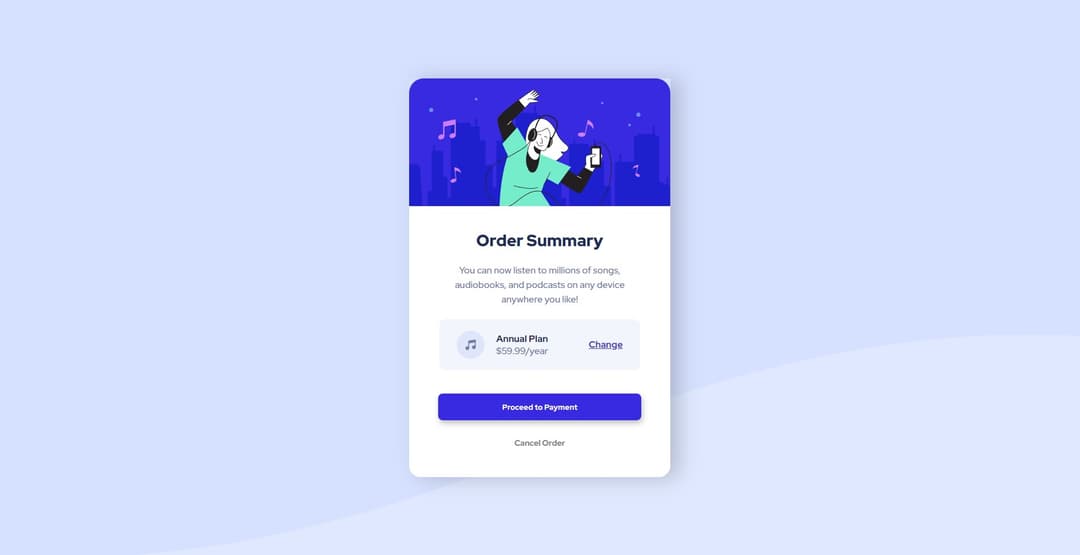 Frontend Mentor - Order summary card