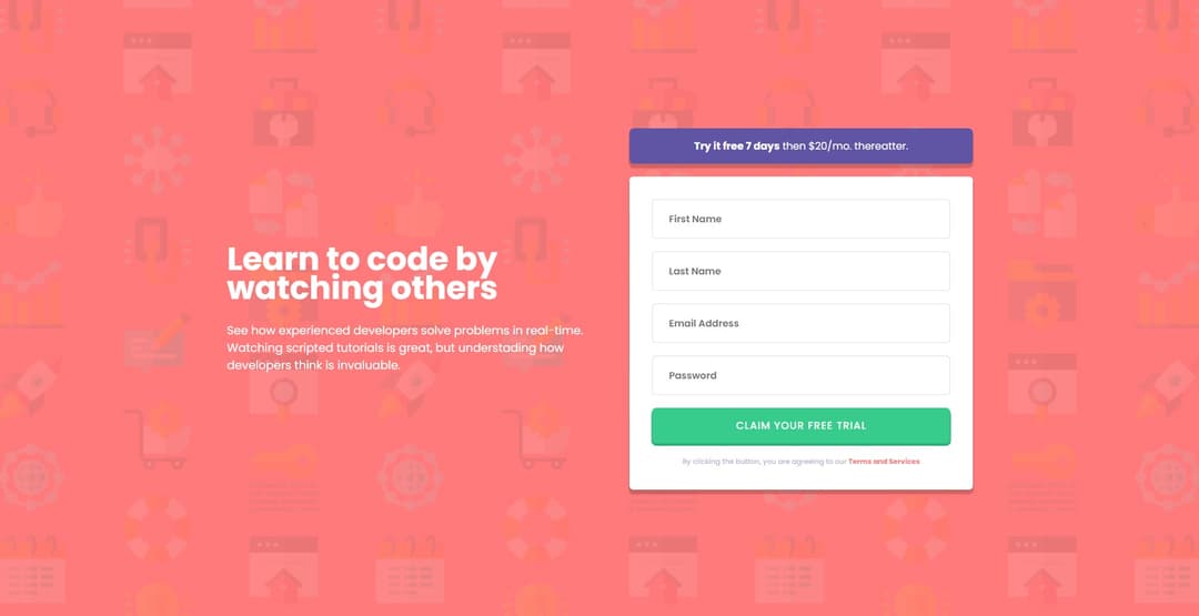 Frontend Mentor - Intro component with sign up form
